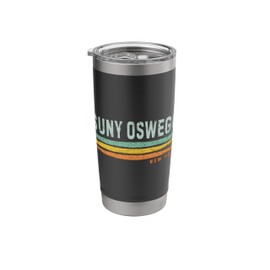 Vintage Stripes SUNY Oswego NY Stainless Steel Insulated Tumbler