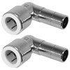 SPARES2GO 15mm x 15mm Push Fit Radiator Valve Chrome Reducing