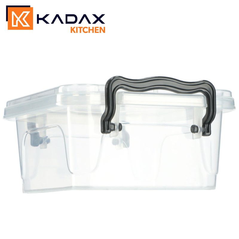 KADAX Storage Box with Lid, Robust Plastic Container, Lunch Box,