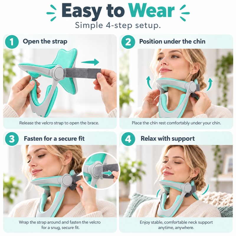 Cervical Neck Support Pillow for Travel and Rest – Breathable
