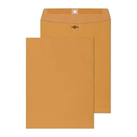EnDoc 9x12 Clasp Envelopes – Brown Kraft Catalog Envelopes with Clasp Closure & Gummed Seal – 28lb Heavyweight Paper Envelopes for Home, Office, Business, Legal or School – 100 Pack