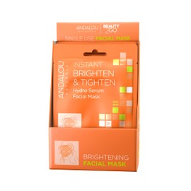 Andalou Naturals Instant Brighten & Tighten Hydro Serum Facial Mask, 0.6 Fluid Ounce