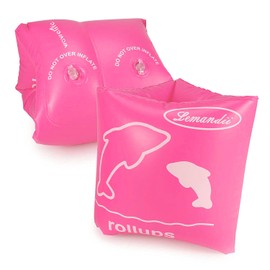 Wowelife Arm Floaties Inflatable Swim Arm Bands Floater Sleeves Swimming Rings Tube Armlets for Kids Toddlers and Adults (Pink-Large)