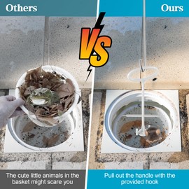 Saillong 2 White 8" Skimmer Replacement Basket & 2 Skimmer Basket Handle & 1 Silver Stainless Steel Hook, Universal Pool Skimmer Basket with Handle for Pool Debris Removal, Keep Hands Clean (Blue)