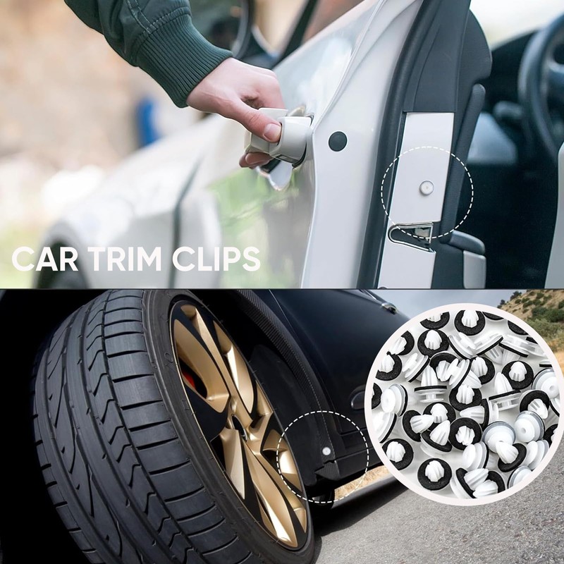 50PCS Car Trim Clips Plastic Fasteners: Universal Auto Panel Retainer