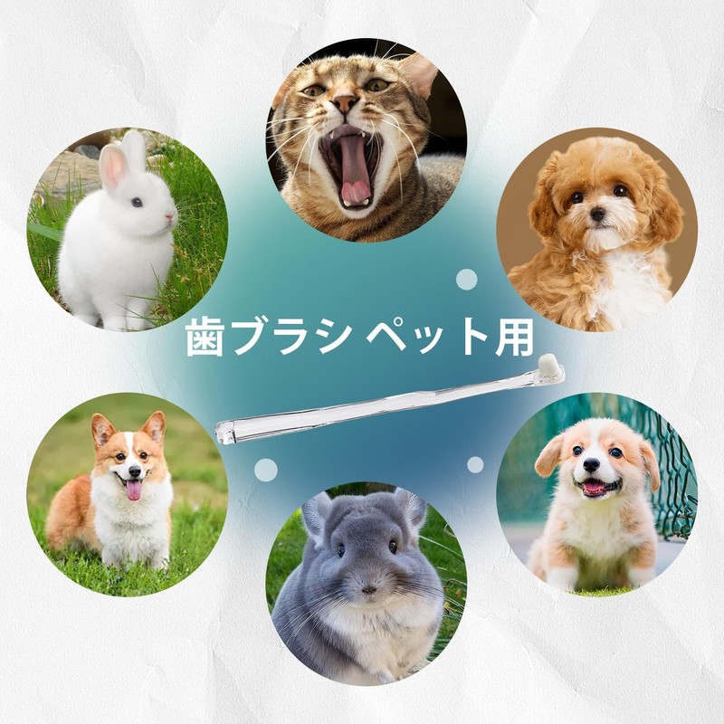 Useekoo 犬 歯ブラシ 猫 ペット用 2本セット 濃密極細毛 歯茎に優しい 口腔ケア 収納ケース付き