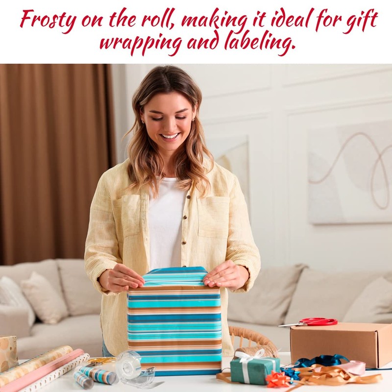 Clear Tape Rolls-Transparent Tape with Dispensers-Gift Wrap Tape Gift Tape