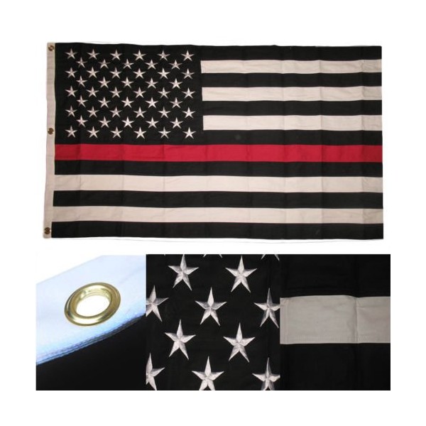 Moon Knives 5x9.5 ft Embroidered Sewn USA American Thin Red