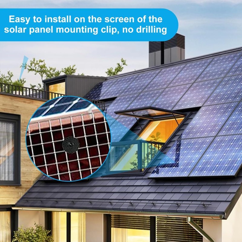 Zalizr 50 Sets Solar Panel Mesh Clips, Fence Panel Fastener