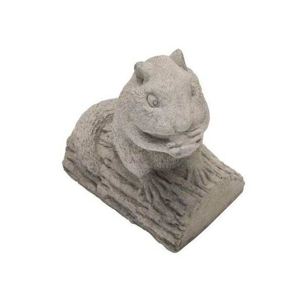 Solid Rock Stonedworks Chipmunk Stone Statue 5in Tall Pre Aged Color