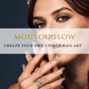 MouyouGlow 30 Pieces Press on Nails Kurz,Almond Gradient French 3D