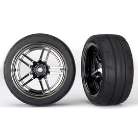 Traxxas Tires And Wheels Assembled ( 1.9' Response Tires) (Extra Wide, Rear) (2)