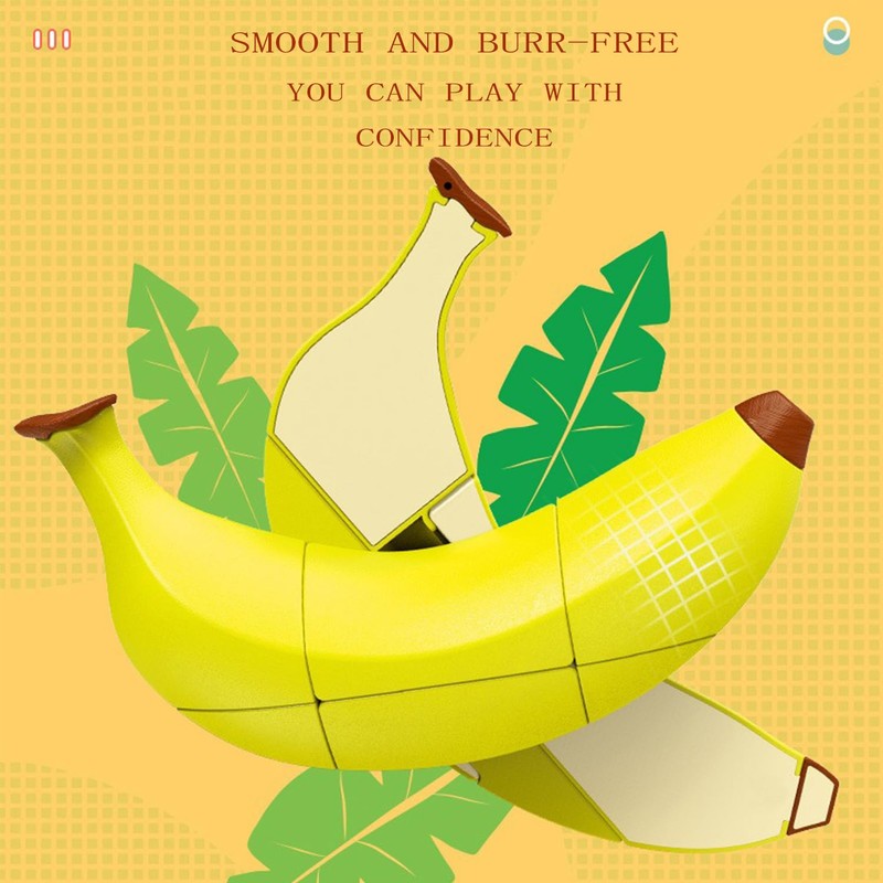 Speed Cube 3×3 Banana Special Shaped Magic Cube 1:1 Realistic
