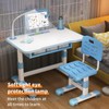Kids Study Desk Chair Set, Height Adjustable Toddlers Writing Table