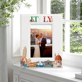 KATE POSH Italy Picture Frame, Family Vacation in Italy, Wedding Gift, Honeymoon Gift (5x7-Vertical)