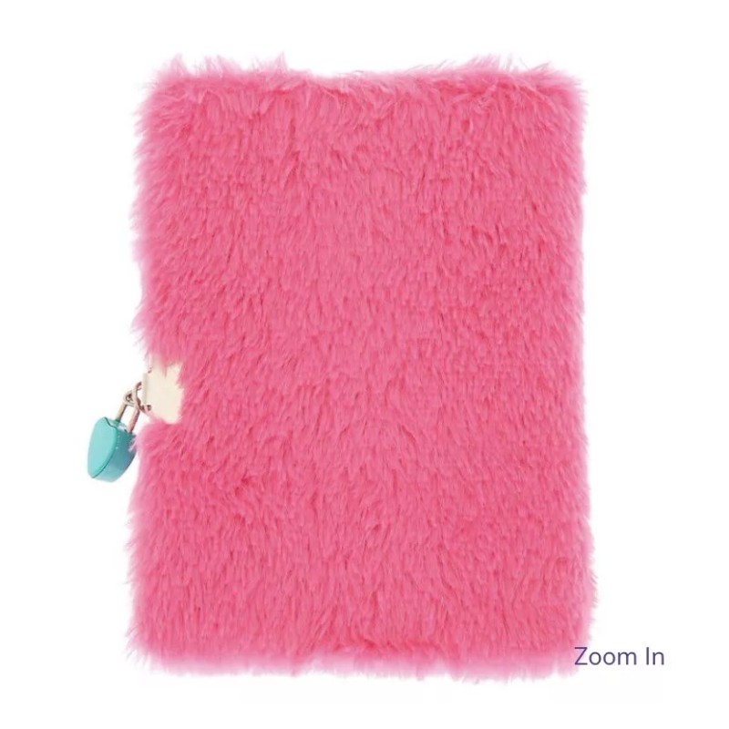 Claire’s Miss Glitter the Unicorn Plush Lock Diary Pink Purple