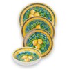 Umbria Hand Painted Limone Ceramic Pasta Bowl from Italy