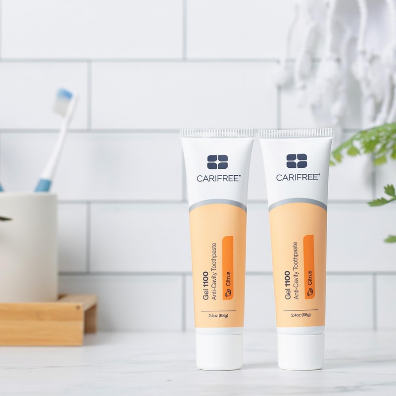 CariFree Gel 1100, Citrus Flavored, Anti-Cavity Fluoride Toothpaste with Nano