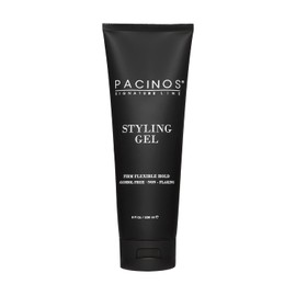 Pacinos Styling Gel - Medium Shine All Day Hold, Conditions and Moisturizes Hair while Adding Volume and Texture, No Dry Flakes or Residue, All Hair Types, 8 fl. Oz