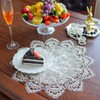ARTABLE Lace Doily Placemats Round Lace Place Doilies Embroidered Flower