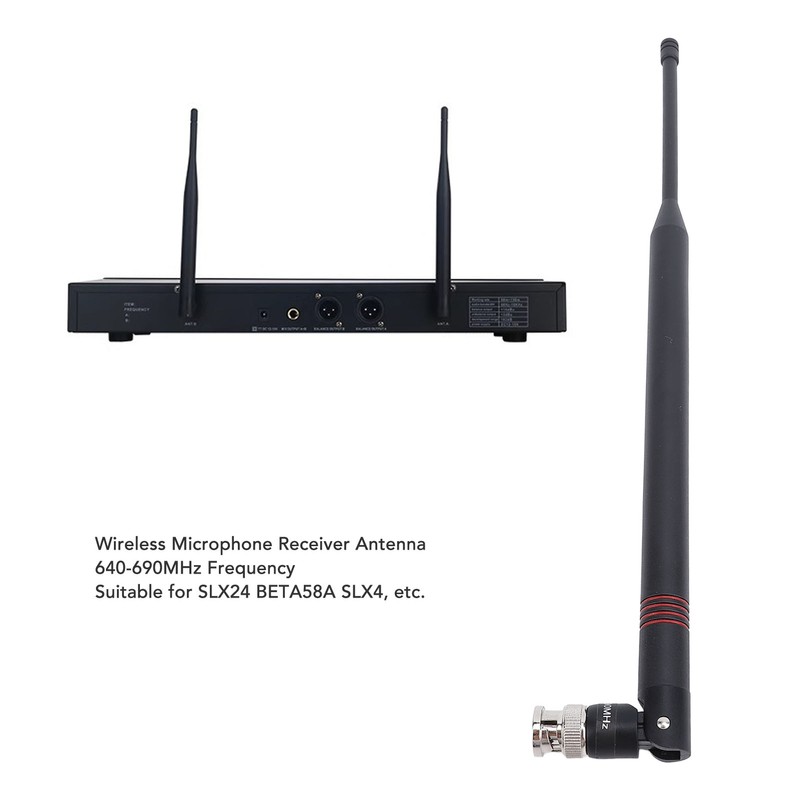 Wireless Microphone Receiver Antenna 640‑690MHz BNC Interface Antenna Replacement for