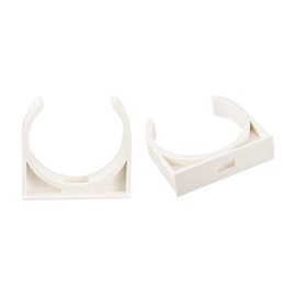 sourcing map 50mm Dia PPR U-Shaped Pipe Clamps Clips Fittings Hose Holder for Water Supply White 12 Pcs