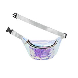 Crocodile Bum Bag Fanny Pack Metallic Holographic Money Festivals Belt Travel 1980'S Pouch