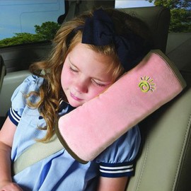 Auto Seat Belt Pillow Car Safety Belt Protect, Shoulder Pad, Adjust Vehicle Seat Belt Cushion for Kids (Pink)