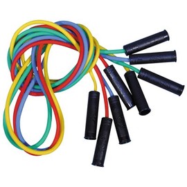 Lot de 4 cordes à sauter en plastique avec poignées
