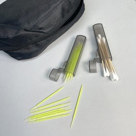 Portable Toothpick & Cotton Swab Storage Case 8ea