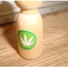 custom made Wood PEG Small Doll Body Shape Roach Clip