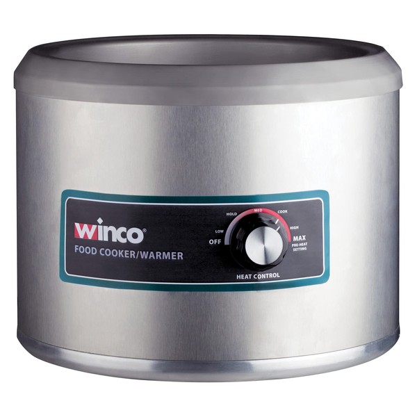 Winco FW-11R500 Electric Round Food Warmer, 11 Quart, Steel
