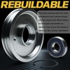 2 Pack Solid Steel Billet Idler Pulley w/Bigger Replaceable Bearing