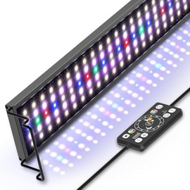 hygger 14 W Aquarium LED Light, Full Spectrum Lighting for Aquariums with 24/7 Day Night Cycle Mode, Automatic On/Off Timer, Adjustable Brightness, 7 Colour Options, for 31-42 cm Freshwater Tank