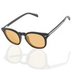 Epavouos Vollrand Blaufilterbrille Gaming Brille Computer Brille (Schwartz, Hellkastanienbraun（65% filtert）)