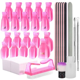 SLNXA Kit de herramientas para quitar el esmalte de uñas de gel, pinzas para quitar el esmalte de uñas, pinzas para quitar el esmalte de uñas de las manos y los dedos de los pies (Pink)