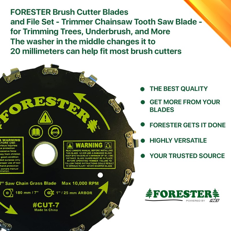 FORESTER Brush Cutter Blades - Trimmer Chainsaw Tooth Saw Blade