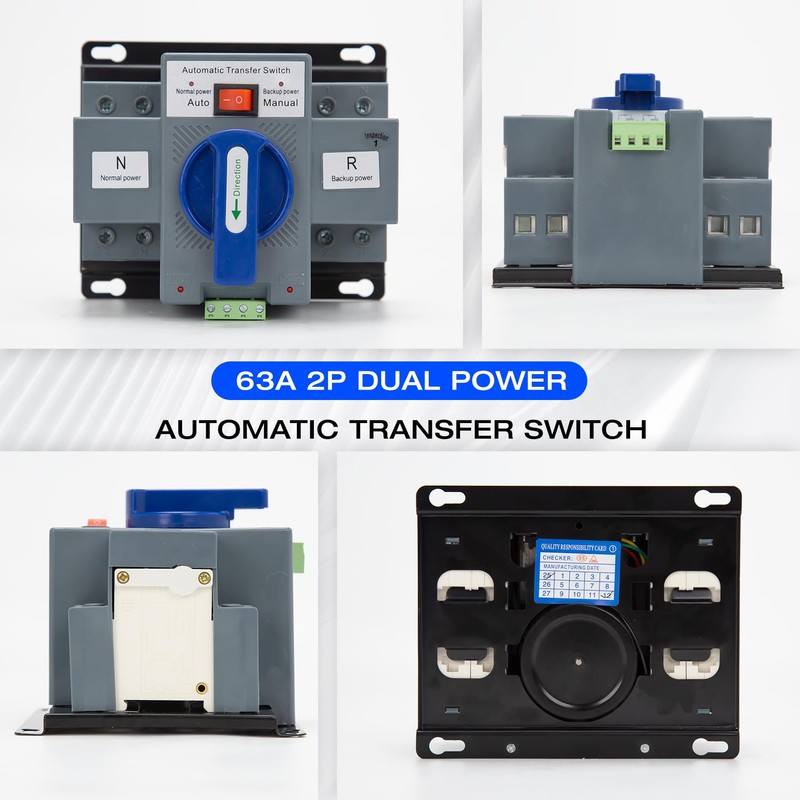 110V 63A 2P Automatic Transfer Switch, Dual Power Automatic Transfer