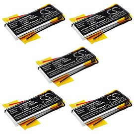 Synergy Digital Wireless Headset Batteries, Compatible with Cardo Scala Rider Q2 Wireless Headset, (Li-Pol, 3.7V, 400 mAh), Combo-Pack Includes: 5 x SDHP-P1476 Batteries