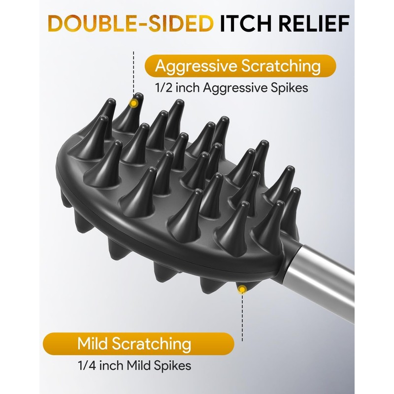 TUKUOS Telescoping Back Scratcher with 5Pcs Detachable Heads, Valentines Day