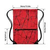 HOLYLUCK Mochila con cordón para deporte y gimnasio, cordón, Metálico-Rojo,