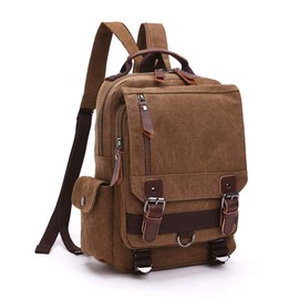TELOSPORTS Canvas Crossbody Bag Sling Bag Messenger Bag for Men Women Shoulder Bag Crossbody Sling Backpack Travel Rucksack