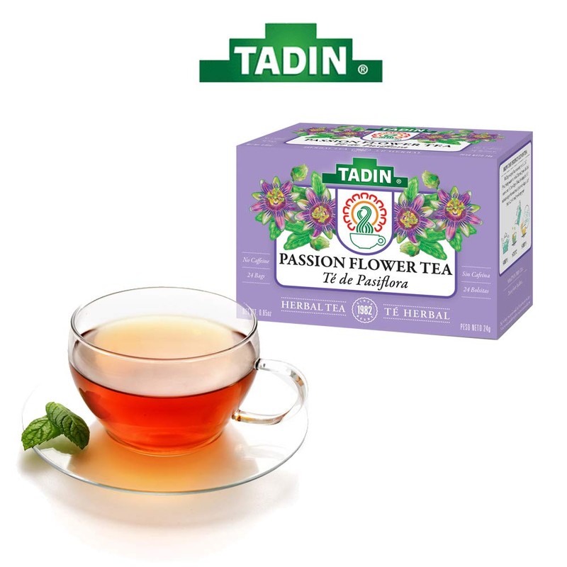 Tadin Passion Flower Herbal Tea. Caffeine Free. 0.84 oz. 24