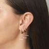 WOVEE 1 Pair of Small Gold Hoop Earrings 10 mm