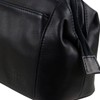 Oakridge Leather Mens Top Frame Washbag/Toiletry Bag - Black