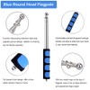 Telescopic Flagpole Set, 2 m Extendable Flag Pole with Carabiner