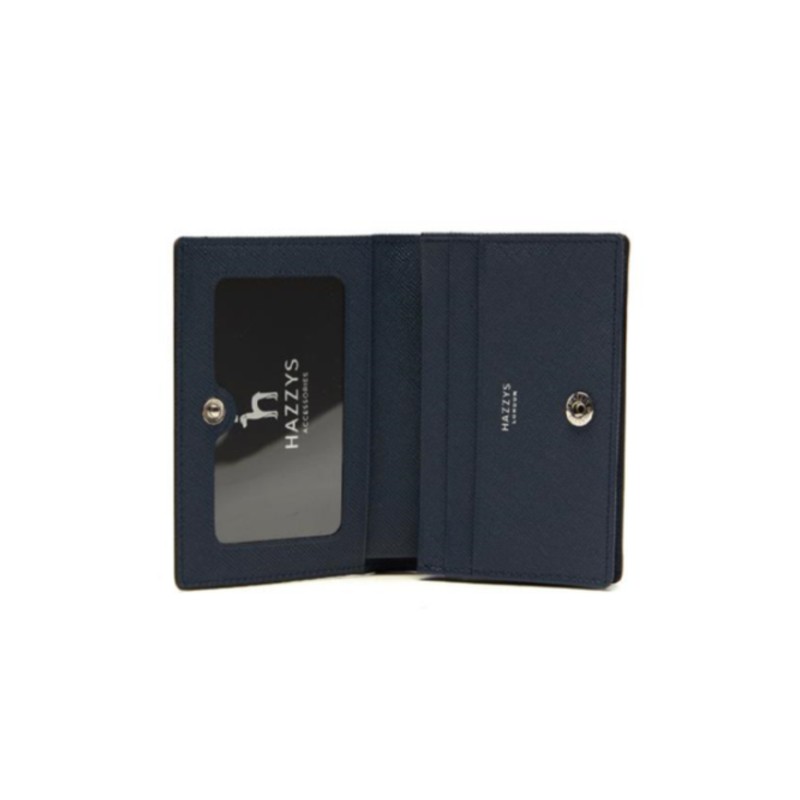Hazzys (대구신세계)블랙 가죽 퍼피로고 라인배색 2단 카드지갑 HJHO5E457BK Daegu Shinsegae