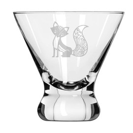 MIP 8 oz Stemless Martini Cocktail Glass Cosmopolitan Margarita Fancy Fox