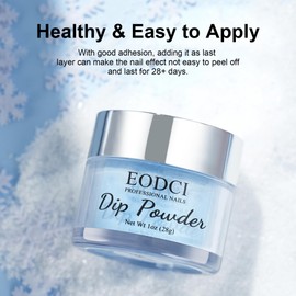EODCI Dipping Powder Blue Colour, 28 g Dip Manicure Powder, French Nail Powder, Dipping Powder Nails Starter Kit for Home & Salon, No Nail Lamp Required