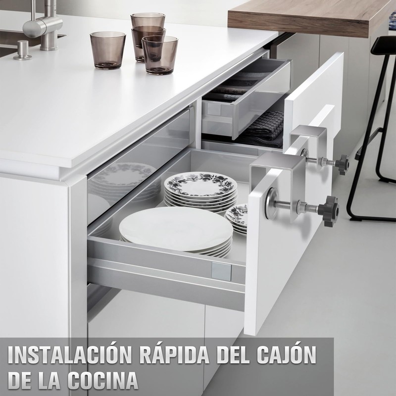Abrazaderas de Instalación Frontal de Cajón de Metal en C,